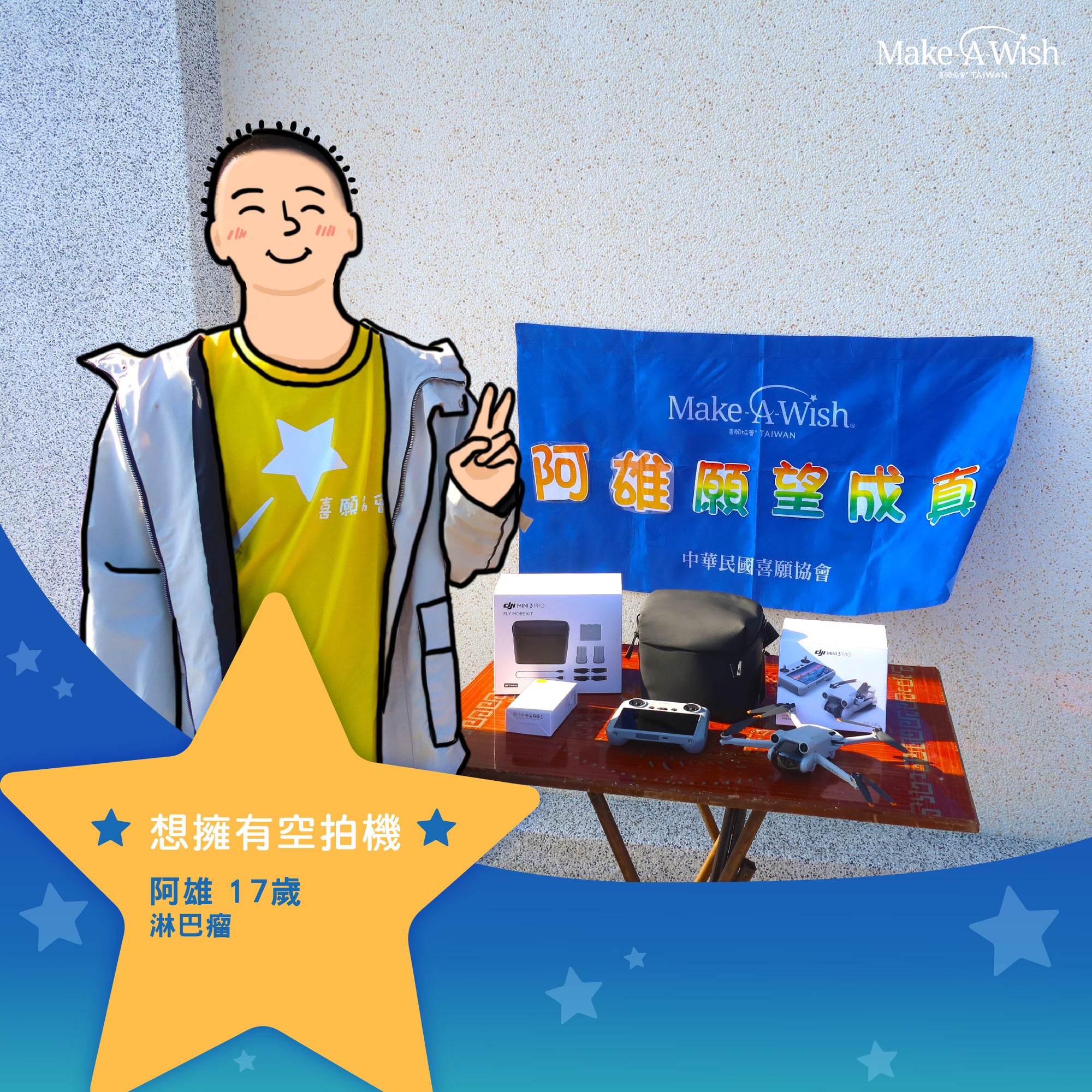 阿雄想擁有空拍機